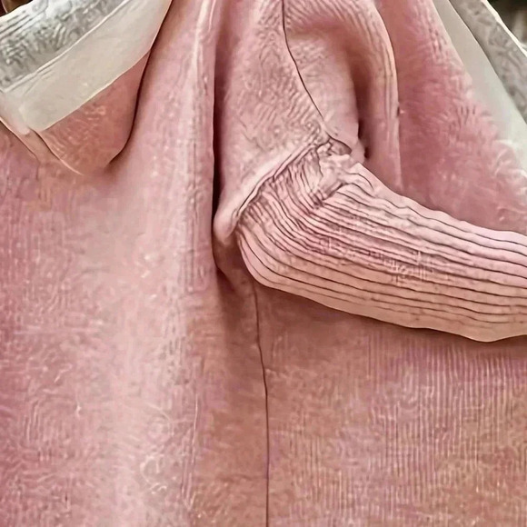 Pink Casual Women's Color Blocking Hooded Knit Cardigan - Picture 3 of 4